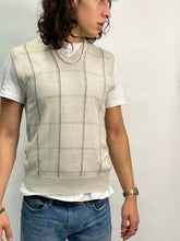 Load image into Gallery viewer, &quot;Dockers&quot; Cream Sweater Vest with Gridded Pattern
