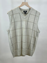 Load image into Gallery viewer, &quot;Dockers&quot; Cream Sweater Vest with Gridded Pattern
